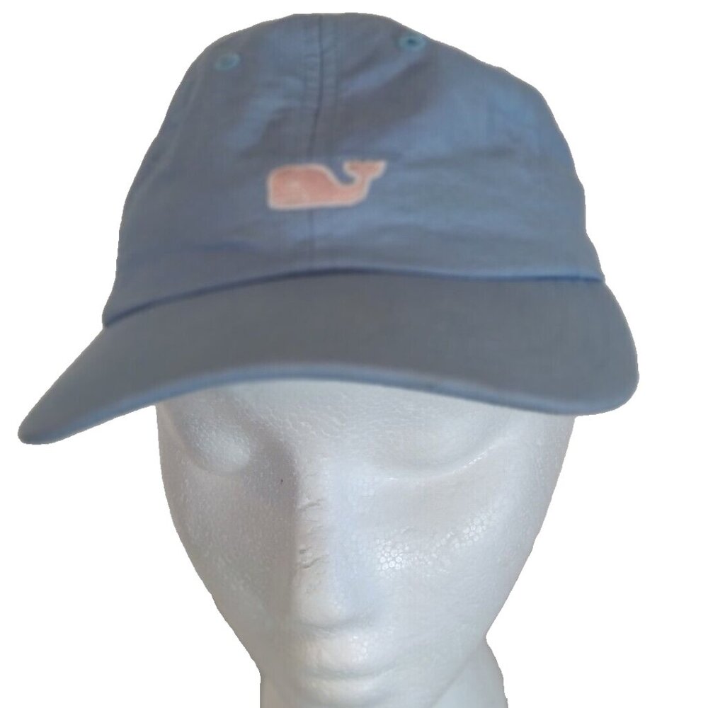 Vineyard Vines Strapback Baseball Cap Hat Pink Whale Logo Embroidered